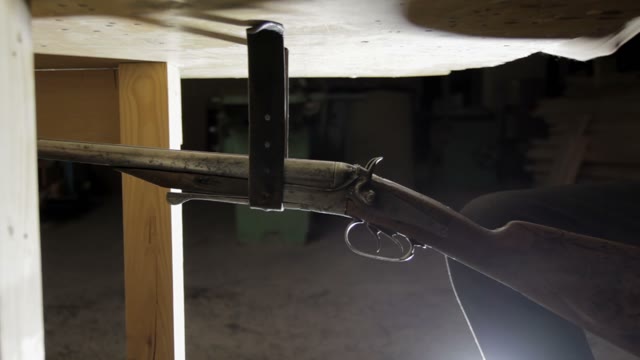 Shotgun Under The Table Close-up