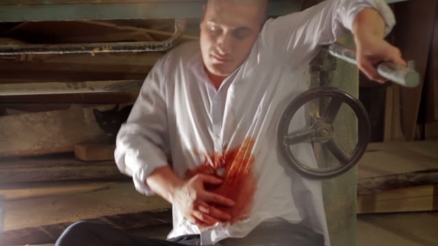 Wounded In The Stomach Man