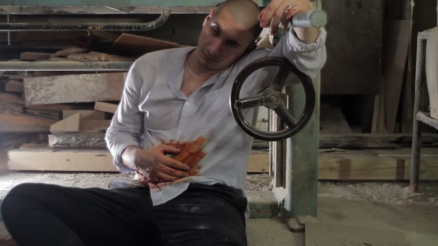 Wounded In The Stomach Man Loses Consciousness