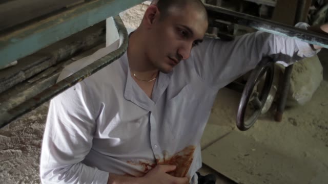 Wounded In The Stomach Man Loses Consciousness