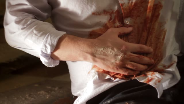 Wounded In The Stomach Man Close-up