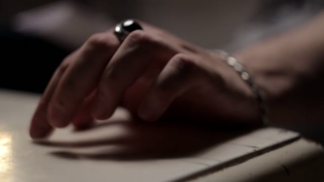 Male Hand Tapping On The Table Close-up
