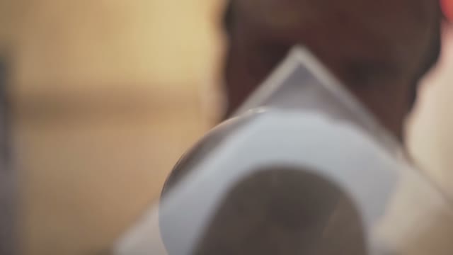 Men Dry A Hairdryer Photo Close-up