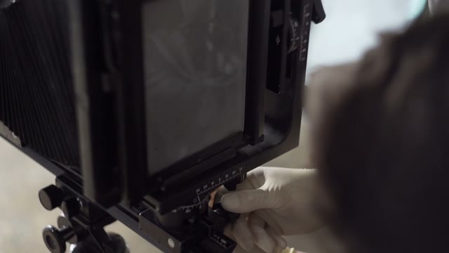 Men Prepare The Camera To Shoot Close-up