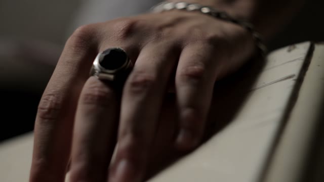 Male Hand Tapping On The Table Close-up