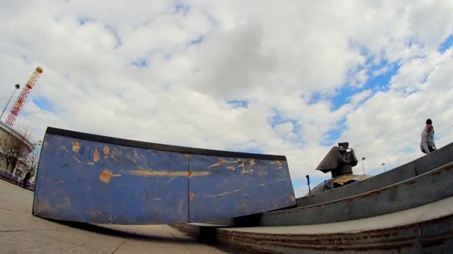 A Guy On A Skateboard Unsuccessfully Completed His Trick On The Brink