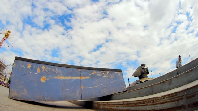 The Skateboarder Slides On The Brink