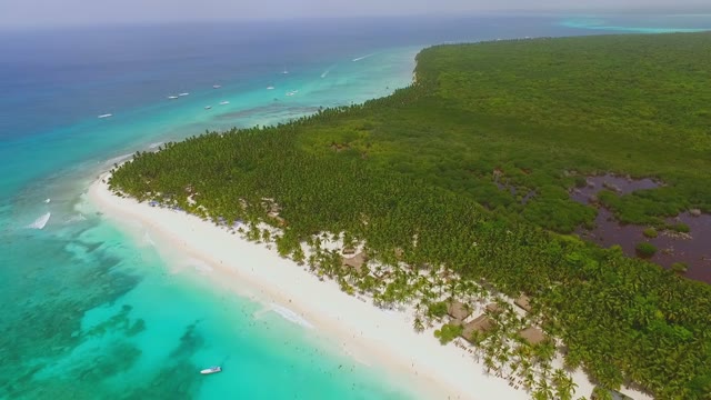 Green Island With White Sand Beaches And Crystal Clear Water Of The Ocean View
