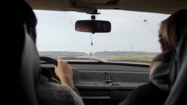View From A Moving Car On The Countryside Road