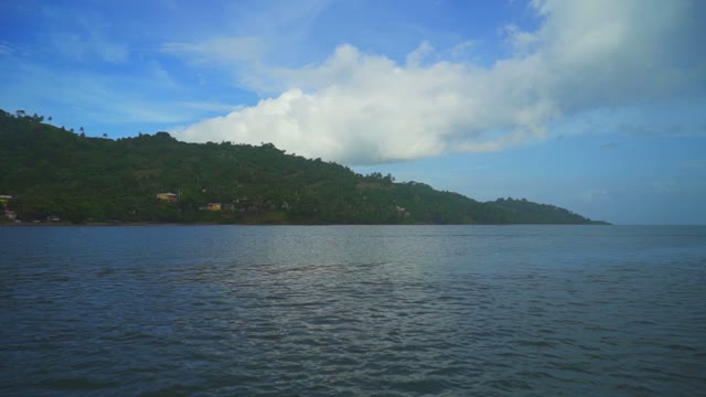 View Of The Big Mountain In The Tropics In The Middle Of The Ocean