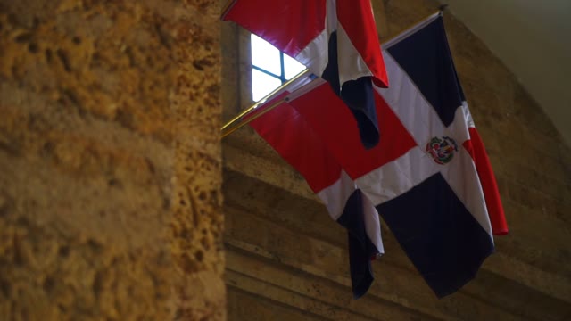 Dominican Republic Flags Hanging