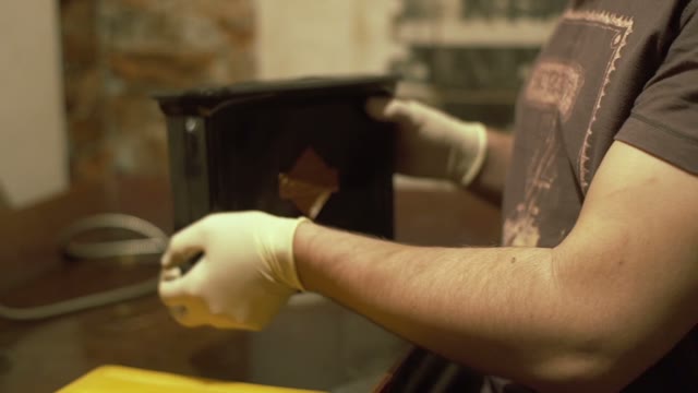 Process Of Developing The Photo Close-up
