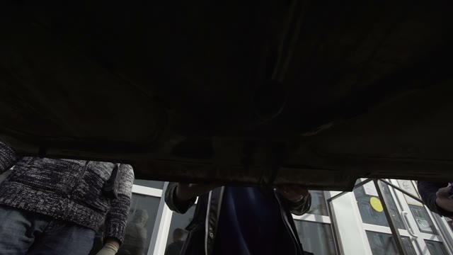 Men Open The Trunk Close-up
