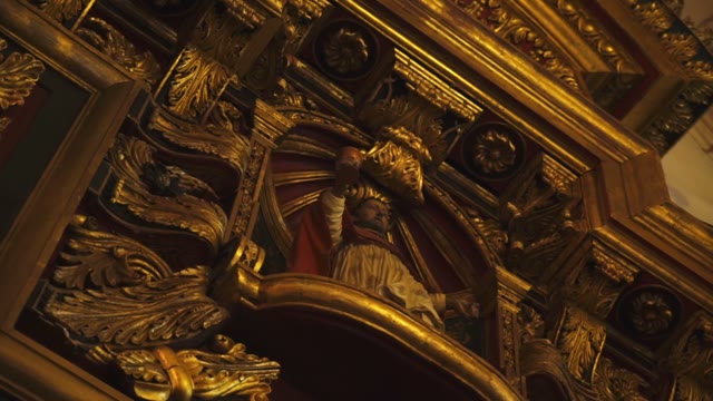 Statue Of Jesus Christ In A Large Catholic Church
