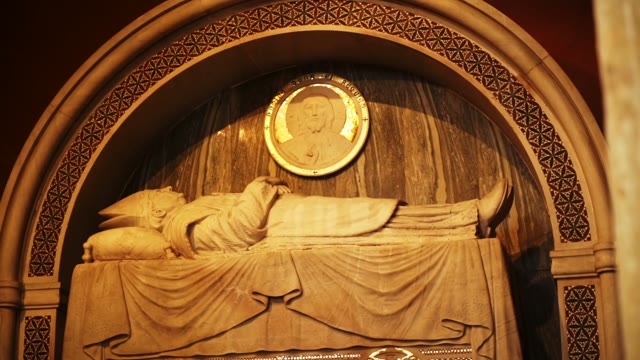 Statue Of The Pope In A Big Catholic Church