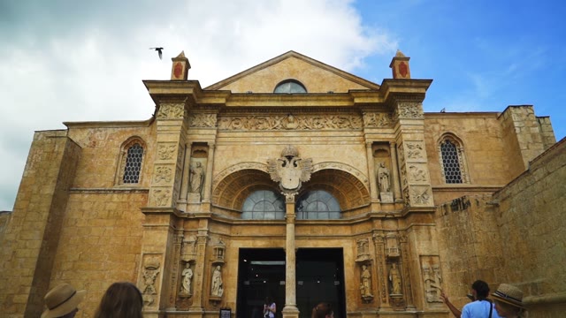 The Facade Of A Large Catholic Church