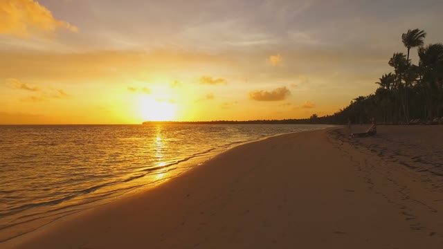 Incredibly Beautiful View Of The Coast In The Setting Sun