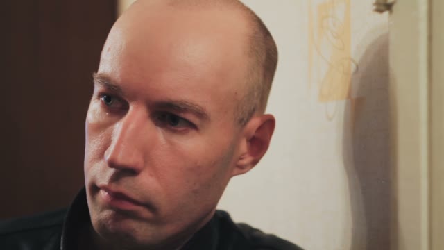 The Face Seriously Focused Bald Men