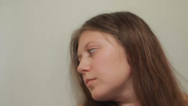 Girl Overhears Sounds Outside The Door