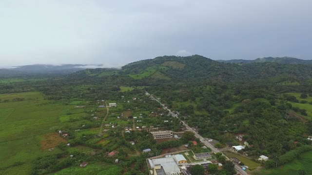 Incredible Views From The Top Of The Village And Big Mountains With Green Forest