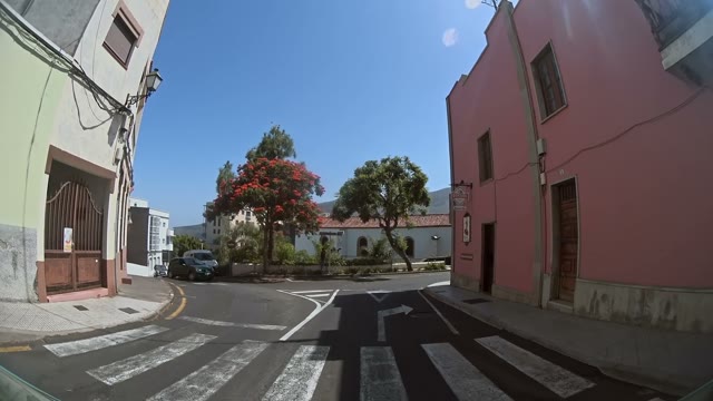 View On City Streets Through A Window Of A Car
