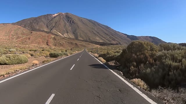 View From A Car On The Road To The Big Mountain