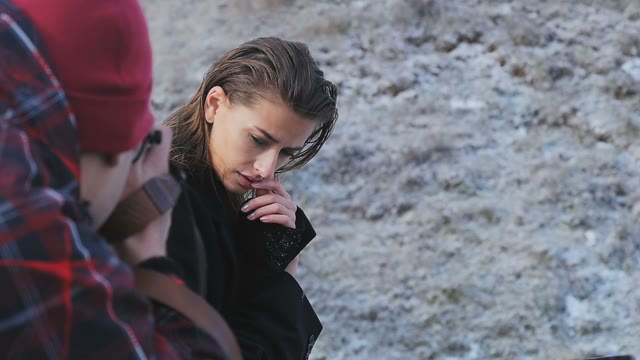 Beautiful Sad Girl Posing For A Photograph