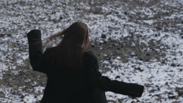 The Girl Rejoices First Snow