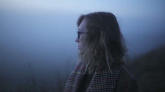 Girl In A Blue Thick Fog Is Sad