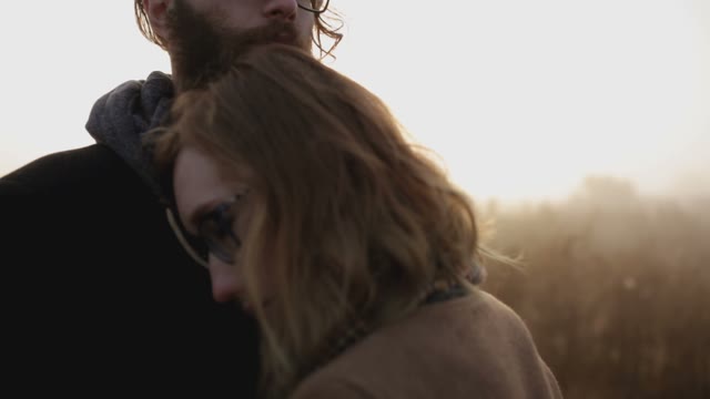 Couple In Love Are Hugging