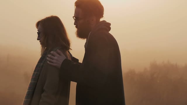 Infatuated Guy Takes The Girl By The Shoulders And Then Leaves