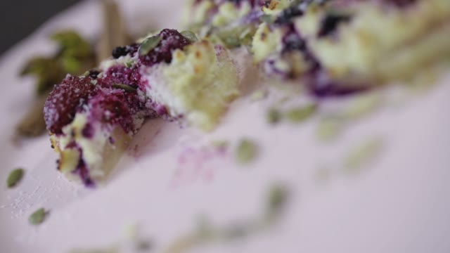 Cakes On A Plate Close-up