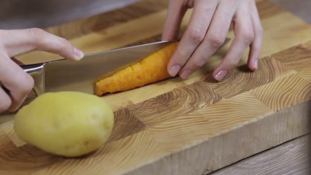 Carrot Cut Into Pieces Close-up