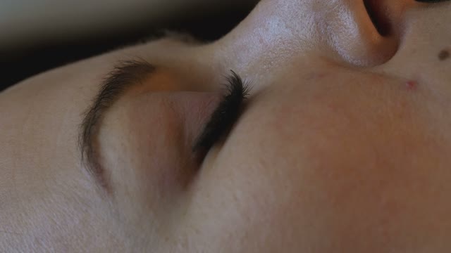 Closed Eye Of Woman Close-up