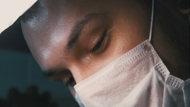 Man In A Mask Close-up