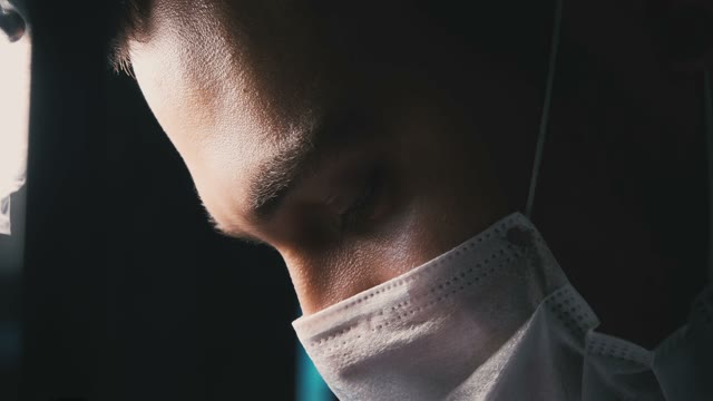 Man In A Mask Close-up
