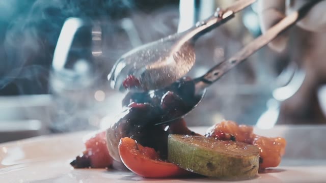 Grilled Vegetables Are Laid Out On A Plate And Comes Pairs