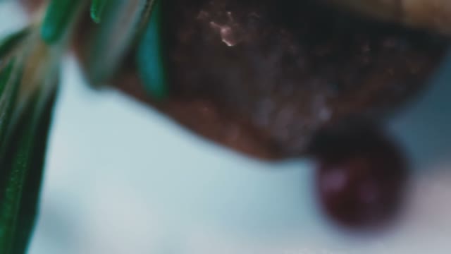 Herb On Served Table In A Blurred Light