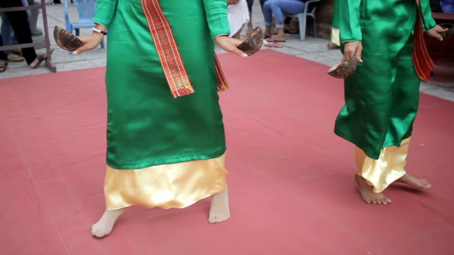 Girls Dancing. Close-up Of Legs