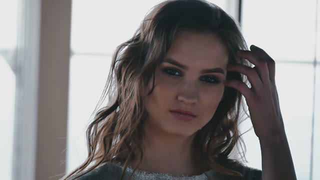 Portrait Of A Beautiful Girl In A Wedding Dress