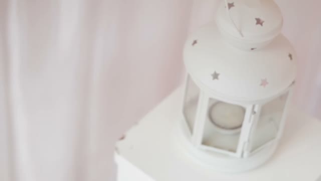 Candlestick On The Nightstand Close-up