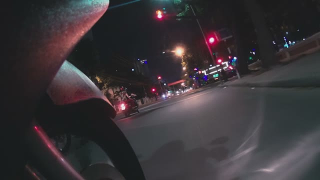 View From The Bottom Of The Moped On The Road