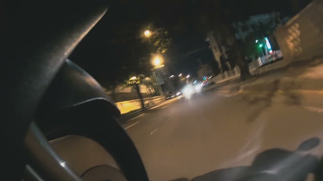 View From The Bottom Of The Moped On The Road