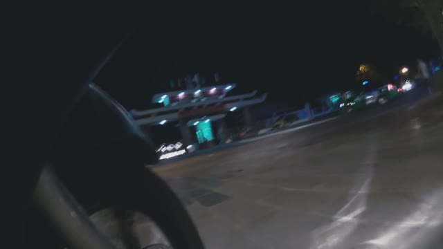 View From The Bottom Of The Moped On The Road