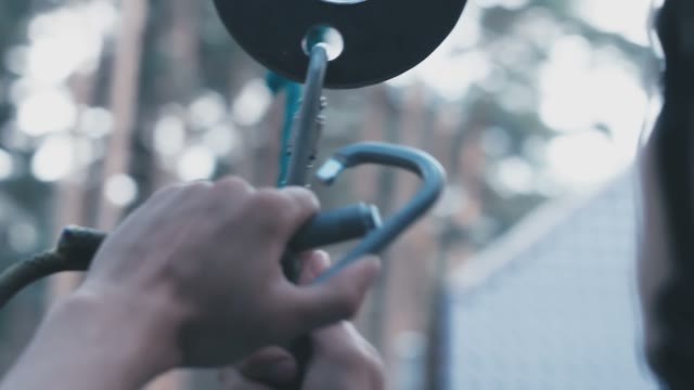 Protection For High-wire Attached To The Carabiner
