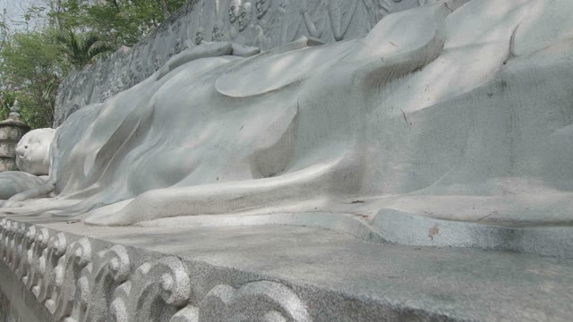 Large Lying Buddha Sculpture Close-up