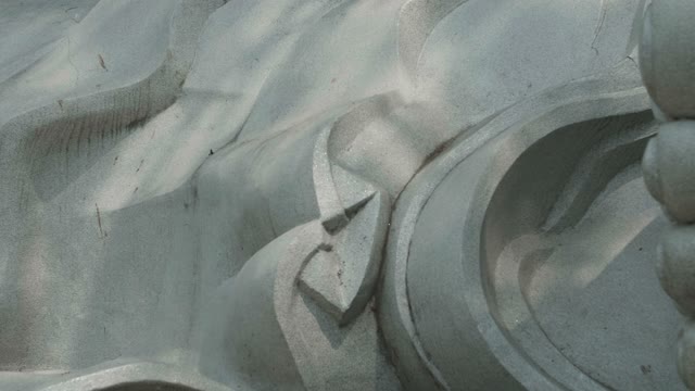 Large Lying Buddha Sculpture Close-up