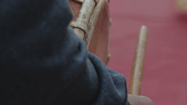 Human Hand Beats Drum