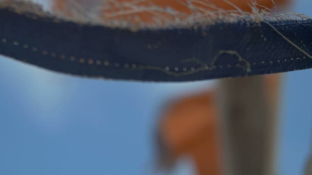 Pieces Of Fabric Fluttering In The Wind