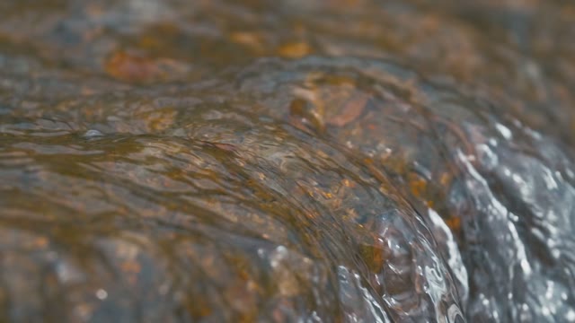 Waterfall With Crystal Clear Water Close-up